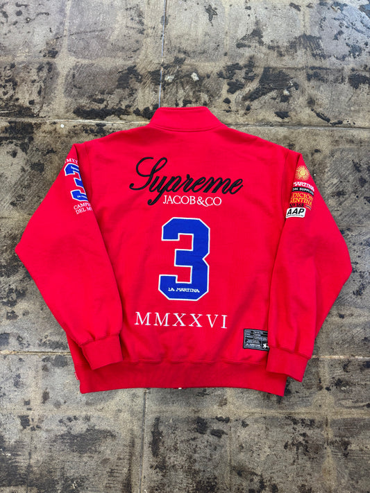 SUPREME LA MARTINA JACOB &CO RED ZIP UP