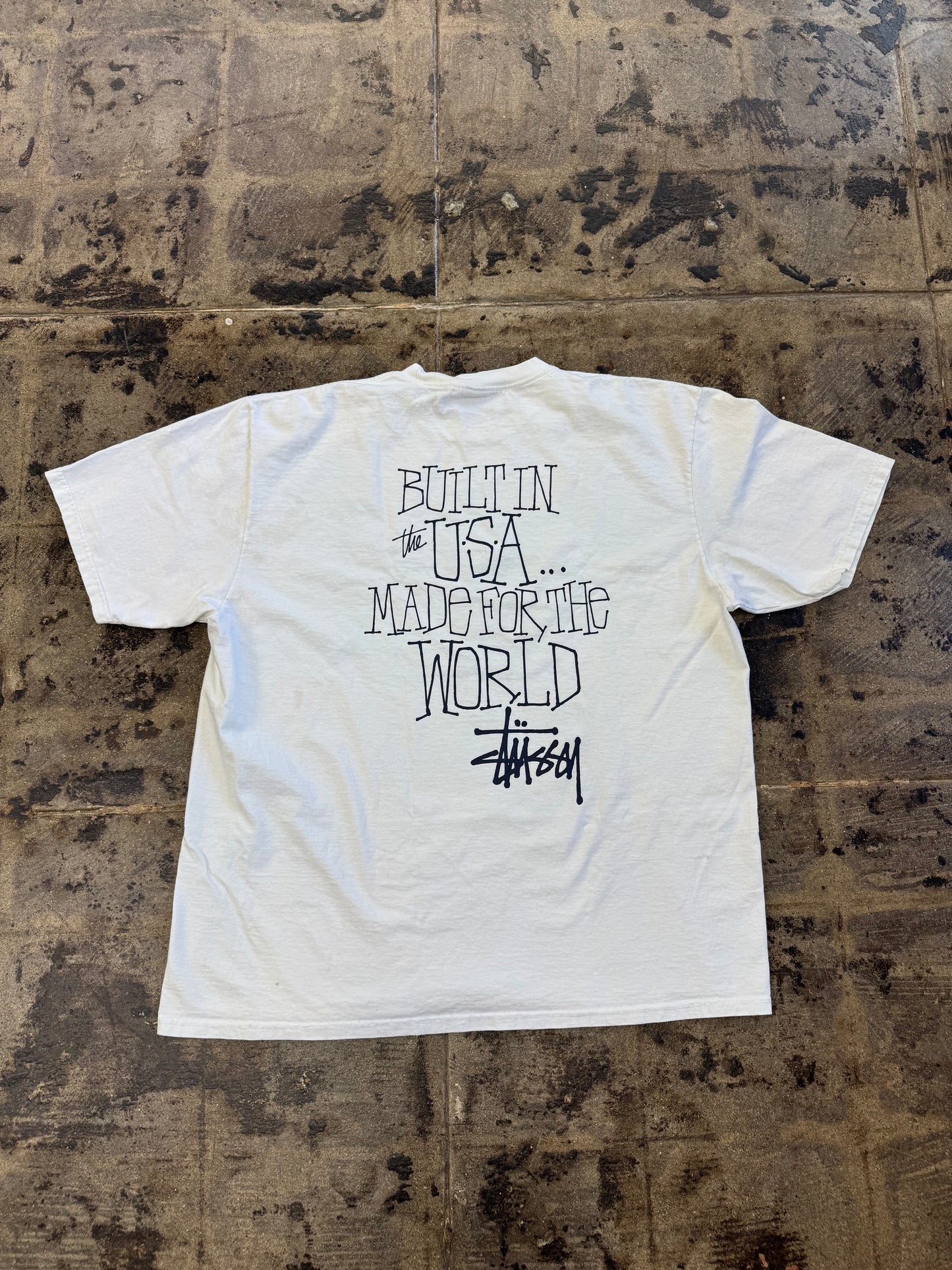 STUSSY BUILT IN THE USA TEE (USED)