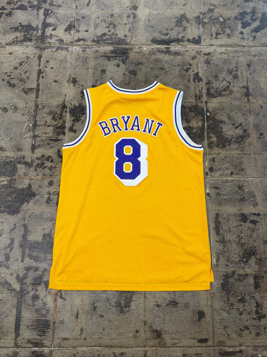 M&N 96-97 LAKERS #8 KOBE BRYANT YELLOW JERSEY