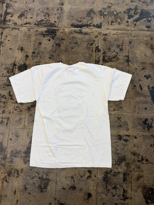 STUSSY 8 BALL WHITE TEE (USED)