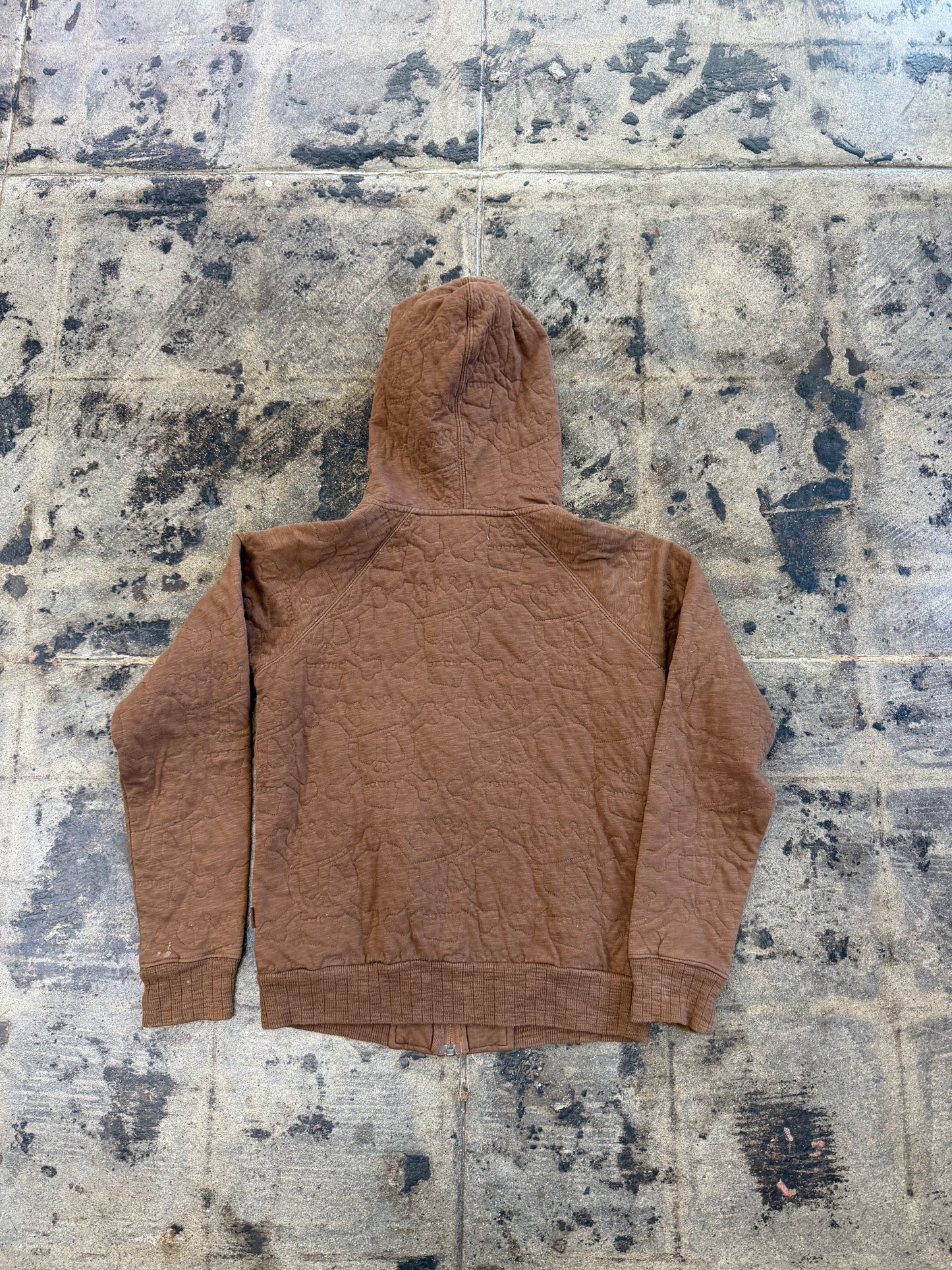 STUSSY GIRLS VNTG BROWN ZIP UP (USED)