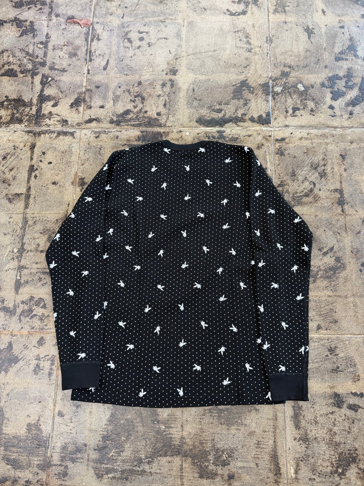 SUPREME PLAYBOY WAFFLE BLACK THERMAL (USED)