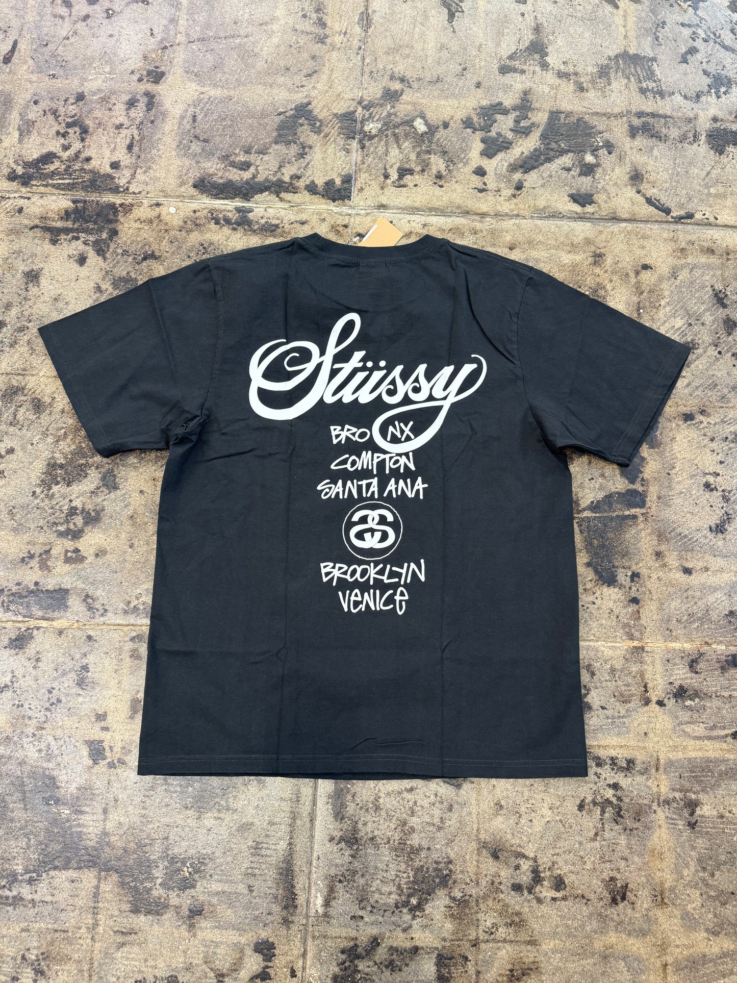 STUSSY WORLD TOUR BLACK TEE