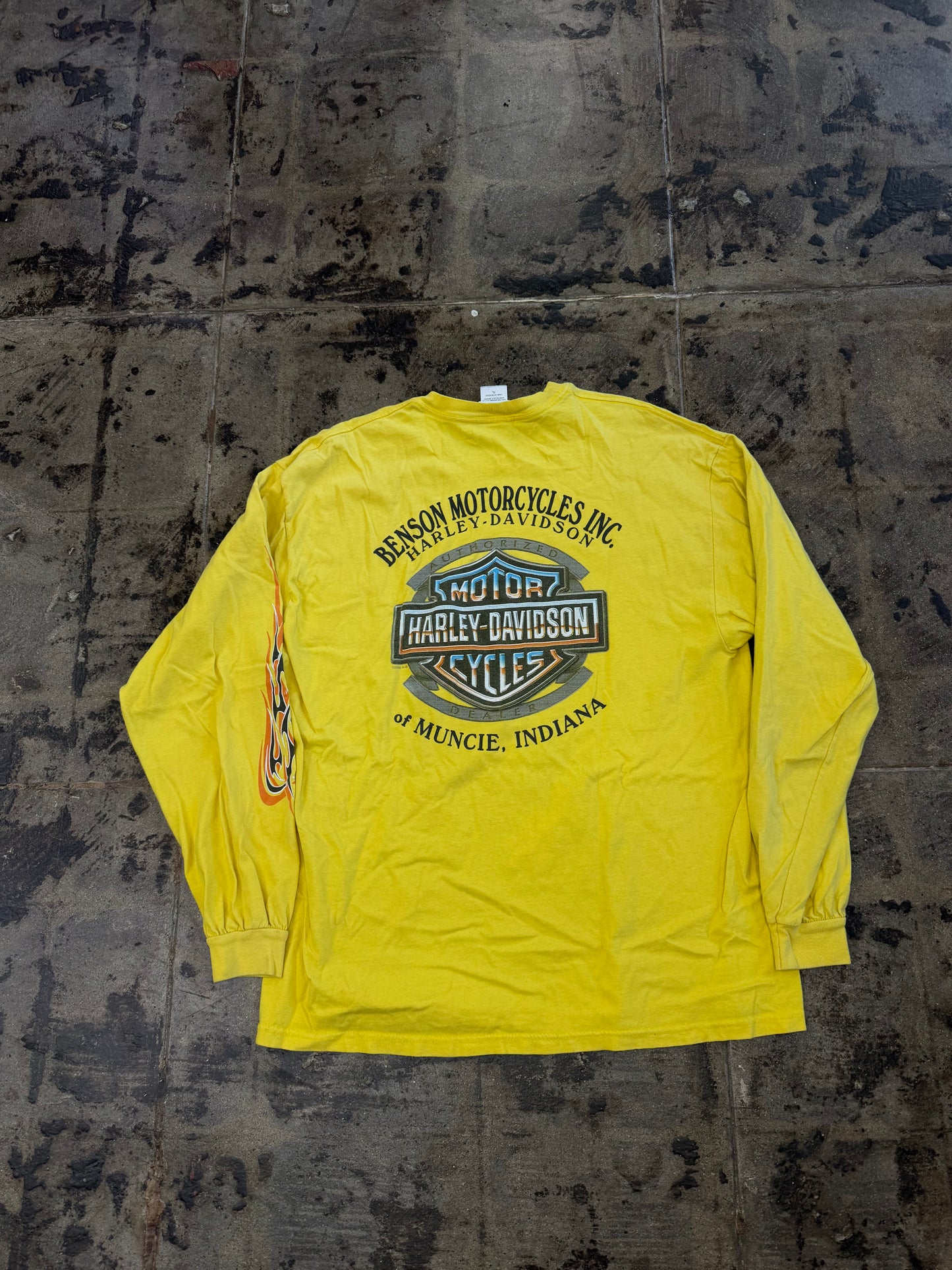 HARLEY DAVIDSON YELLOW MUNCIE INDIANA L/S
