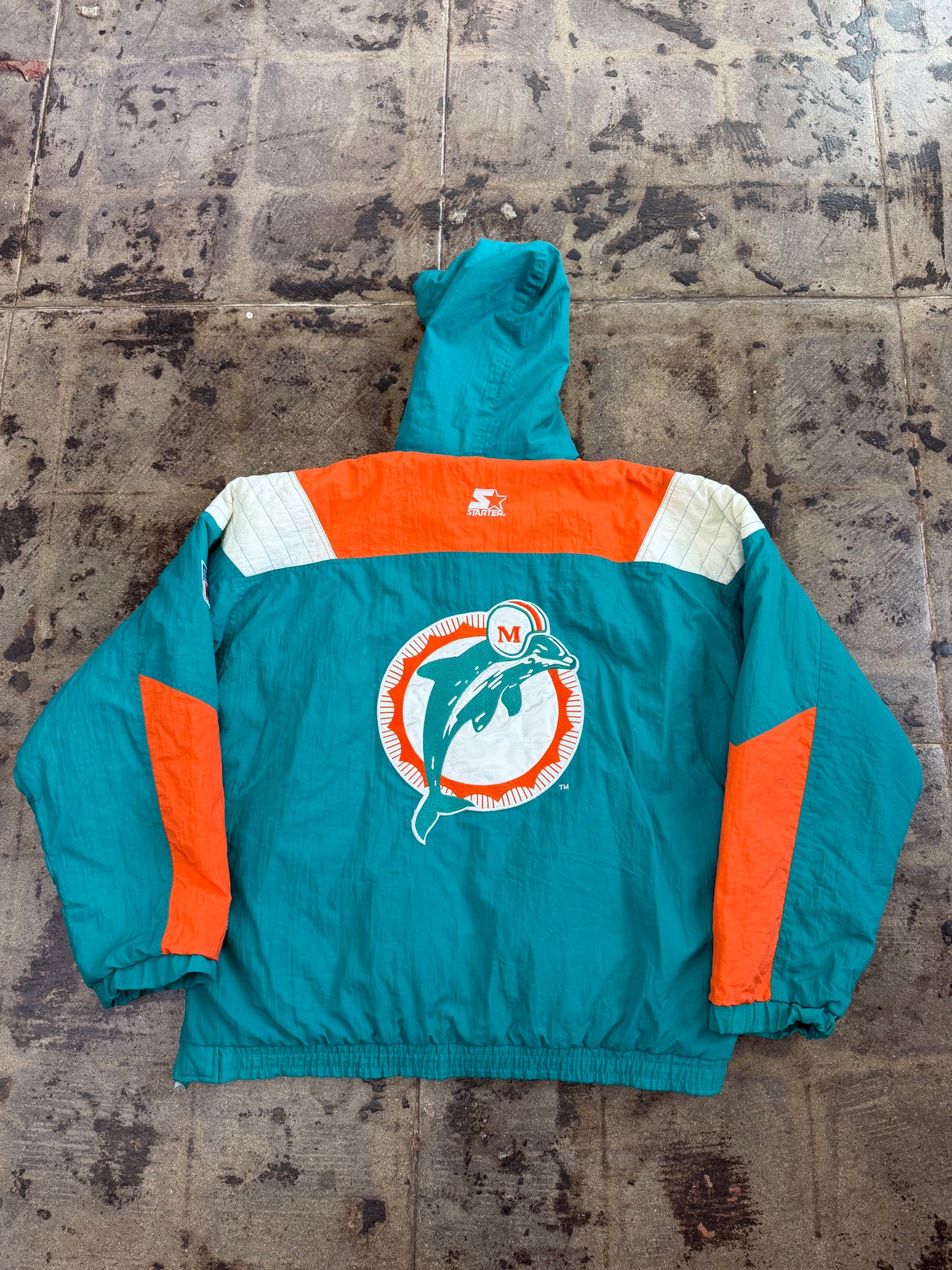 90s STARTER MIAMI DOLPHINS HALF ZIP JACKET