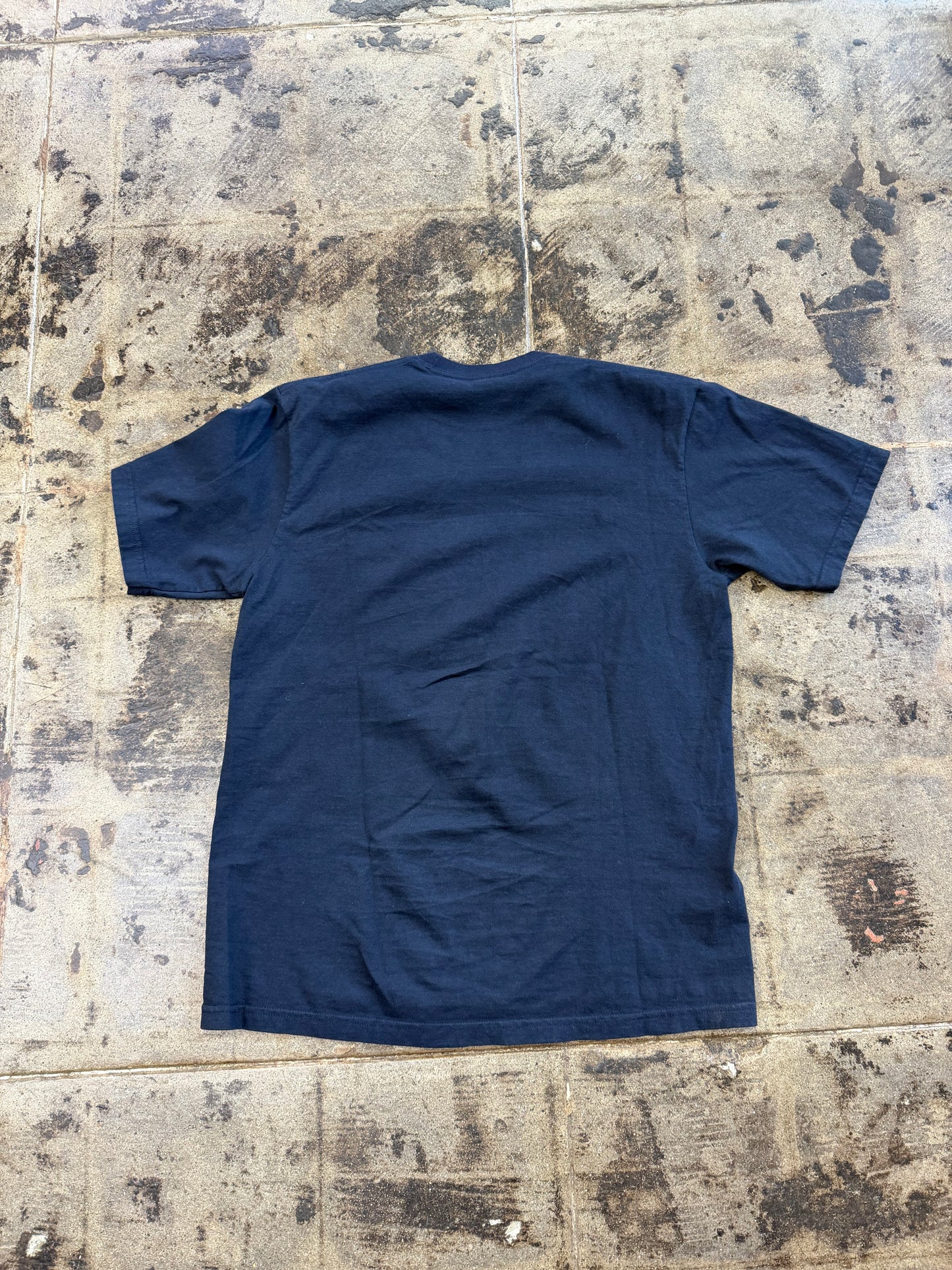 SUPREME RECORDS NAVY TEE (USED)