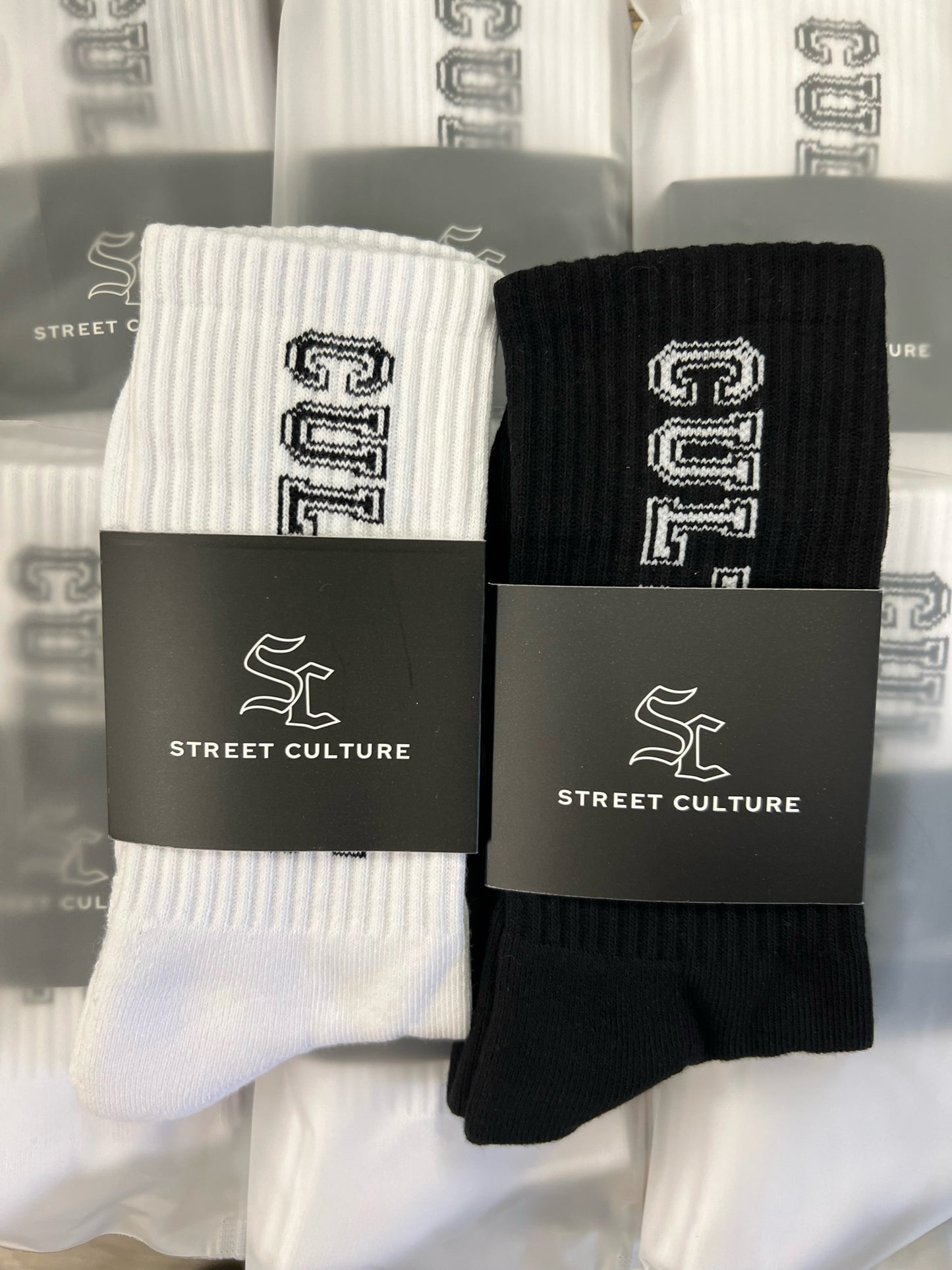 STREET CULTURE COLLEGE TEXT SOCKS