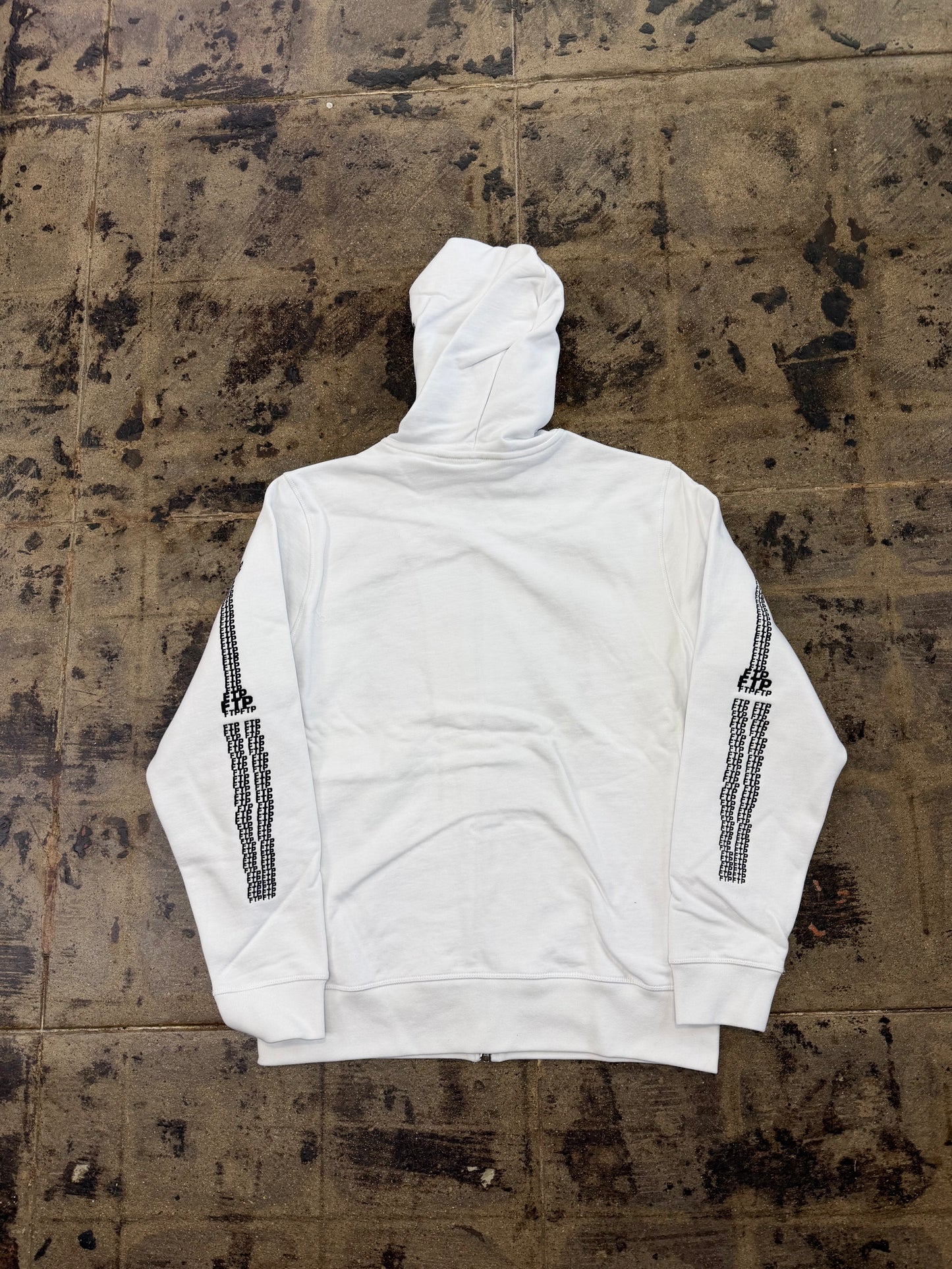 FTP SKELETON FULL ZIP UP WHITE HOODIE