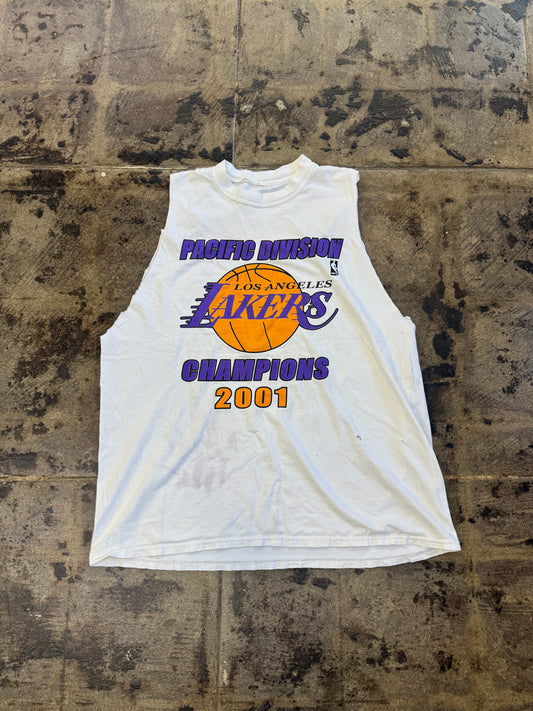 2001 LA LAKERS PACIFIC DIVISION CHAMPIONS CUT OFF