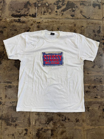 STUSSY INTL DESIGNS LICENSE PLATE TEE (USED)