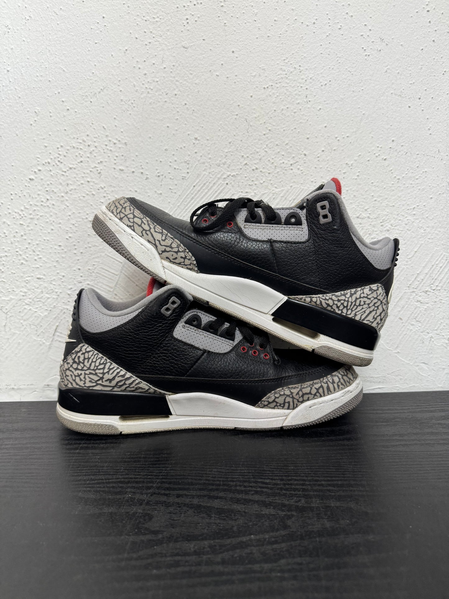 JORDAN 3 BLACK CEMENT 2018 JTH SHOE SURGEON (USED) (NB)