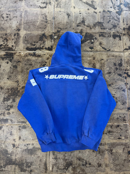 SUPREME FOOTBALL BLUE HOODIE (USED)