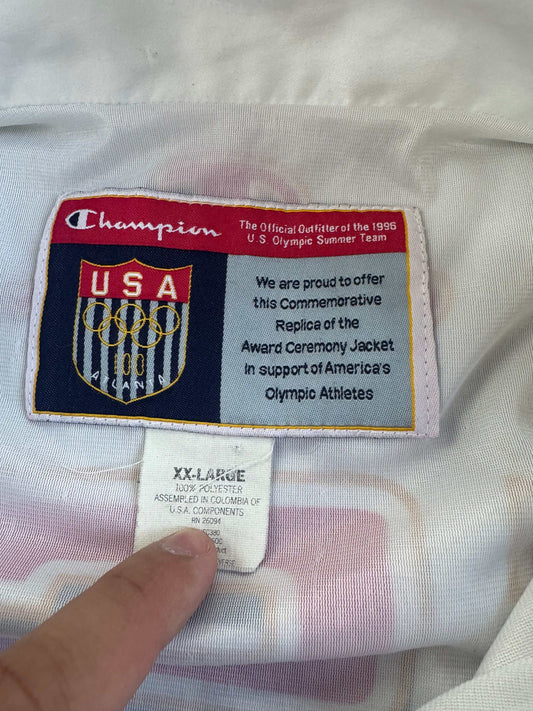 VINTAGE 1996 CHAMPION USA OLYMPIC WINDBREAKER