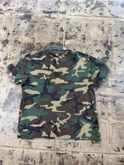 SUPREME TWILL APPLIQUE POLO WOODLAND CAMO (USED)