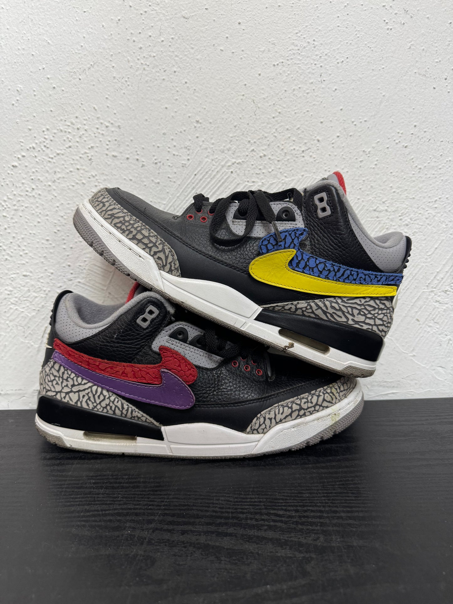 JORDAN 3 BLACK CEMENT 2018 JTH SHOE SURGEON (USED) (NB)