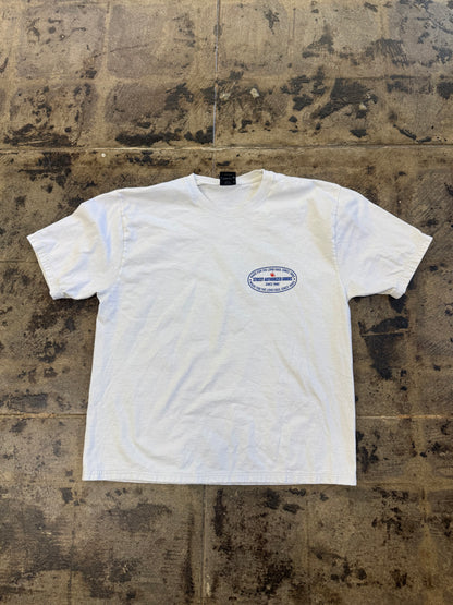 STUSSY AUTHORIZED WHITE TEE (USED)