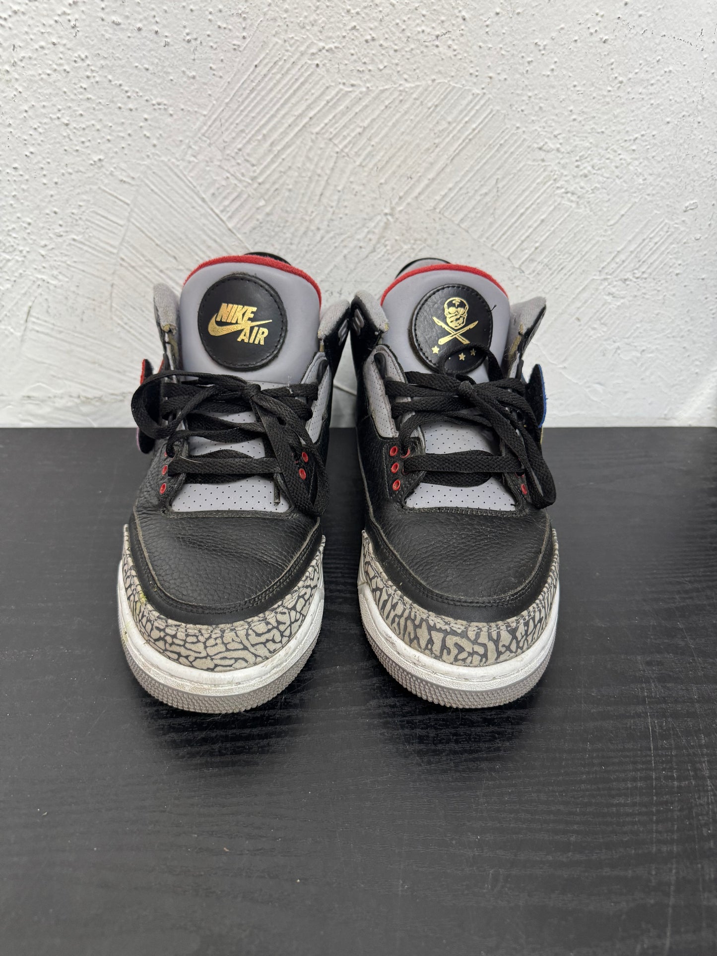 JORDAN 3 BLACK CEMENT 2018 JTH SHOE SURGEON (USED) (NB)