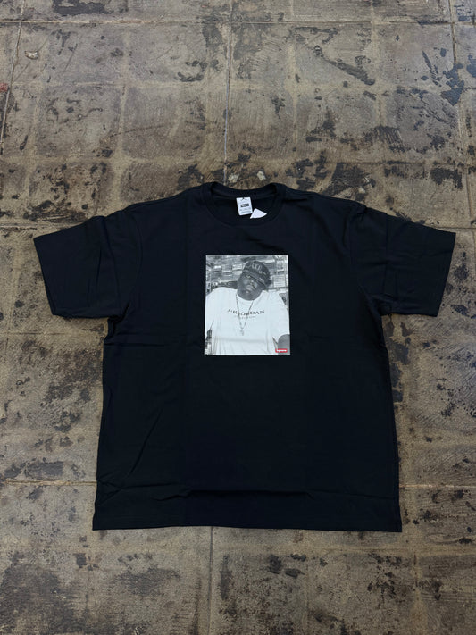 SUPREME JORDAN BIGGIE SMALLS BLACK TEE