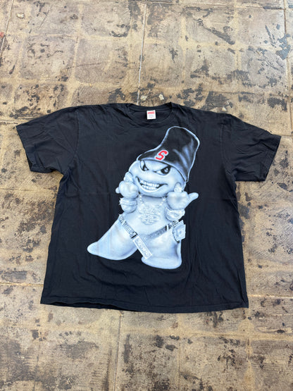 SUPREME SNOWMAN BLACK TEE (USED)