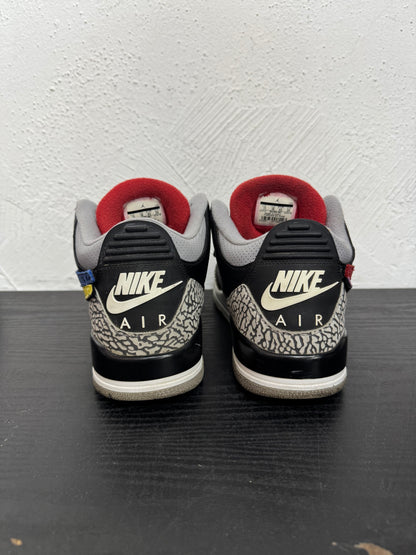 JORDAN 3 BLACK CEMENT 2018 JTH SHOE SURGEON (USED) (NB)