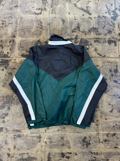 NIKE VNTG BLK/GREEN QUATER ZIP