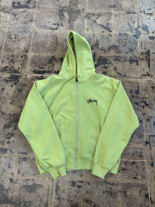 STUSSY SKATE TOUGH GREEN ZIP UP (USED)