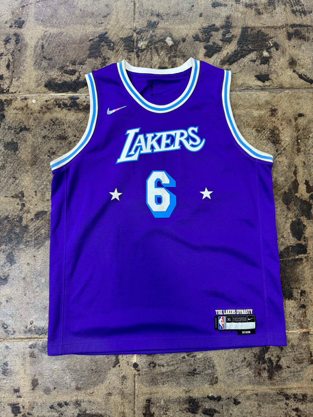 LA LAKERS LEBRON JAMES #6 PURPLE JERSEY (USED)