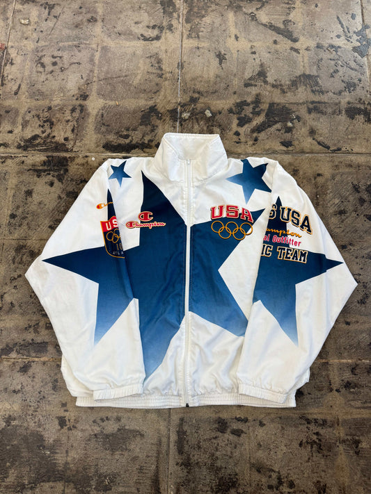 VINTAGE 1996 CHAMPION USA OLYMPIC WINDBREAKER