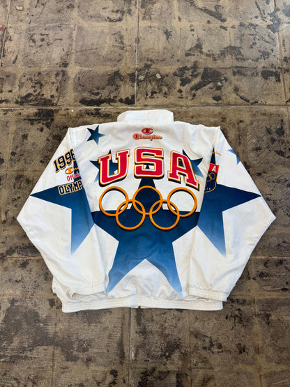 VINTAGE 1996 CHAMPION USA OLYMPIC WINDBREAKER