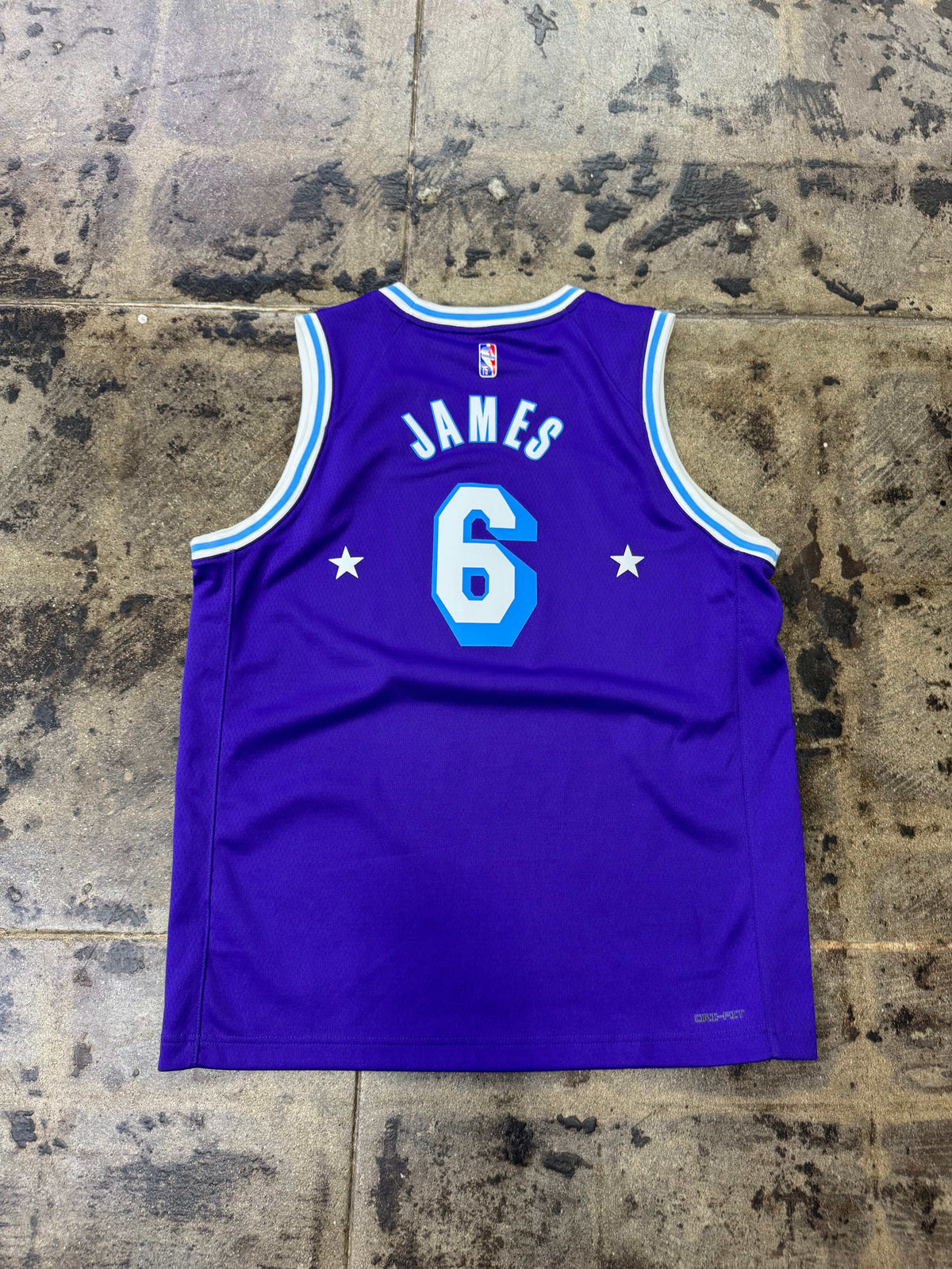 LA LAKERS LEBRON JAMES #6 PURPLE JERSEY (USED)