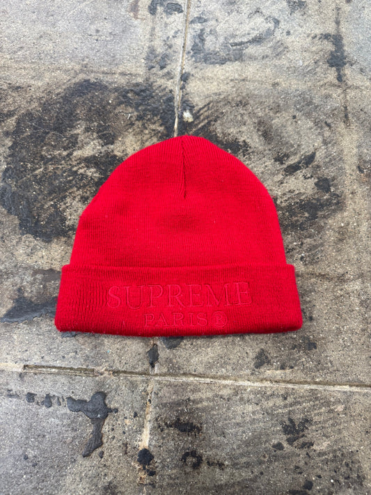 RED SUPREME BEANIE