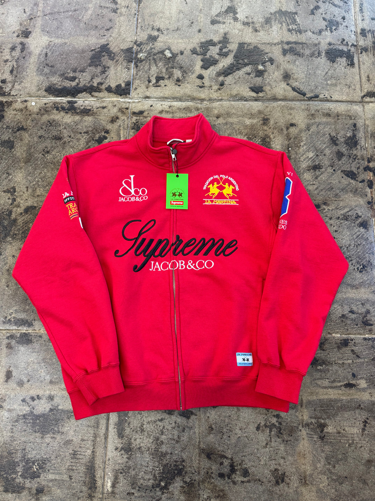 SUPREME LA MARTINA JACOB &CO RED ZIP UP