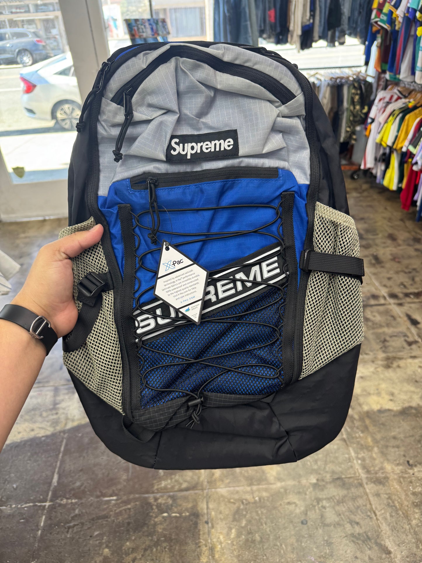 SUPREME BLUE LOGO BACKPACK