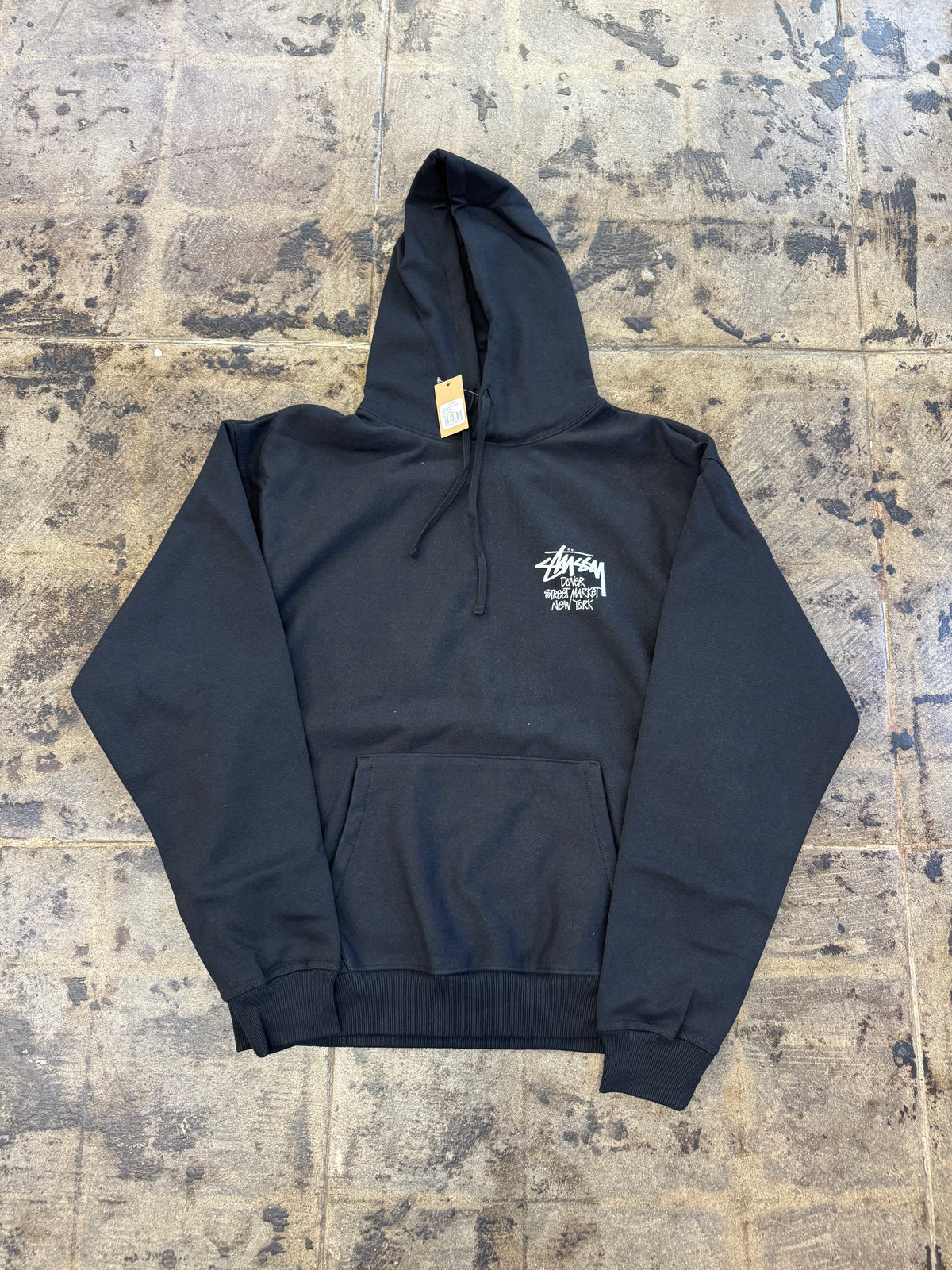 STUSSY DOVER STREET MARKET BLACK HOODIE