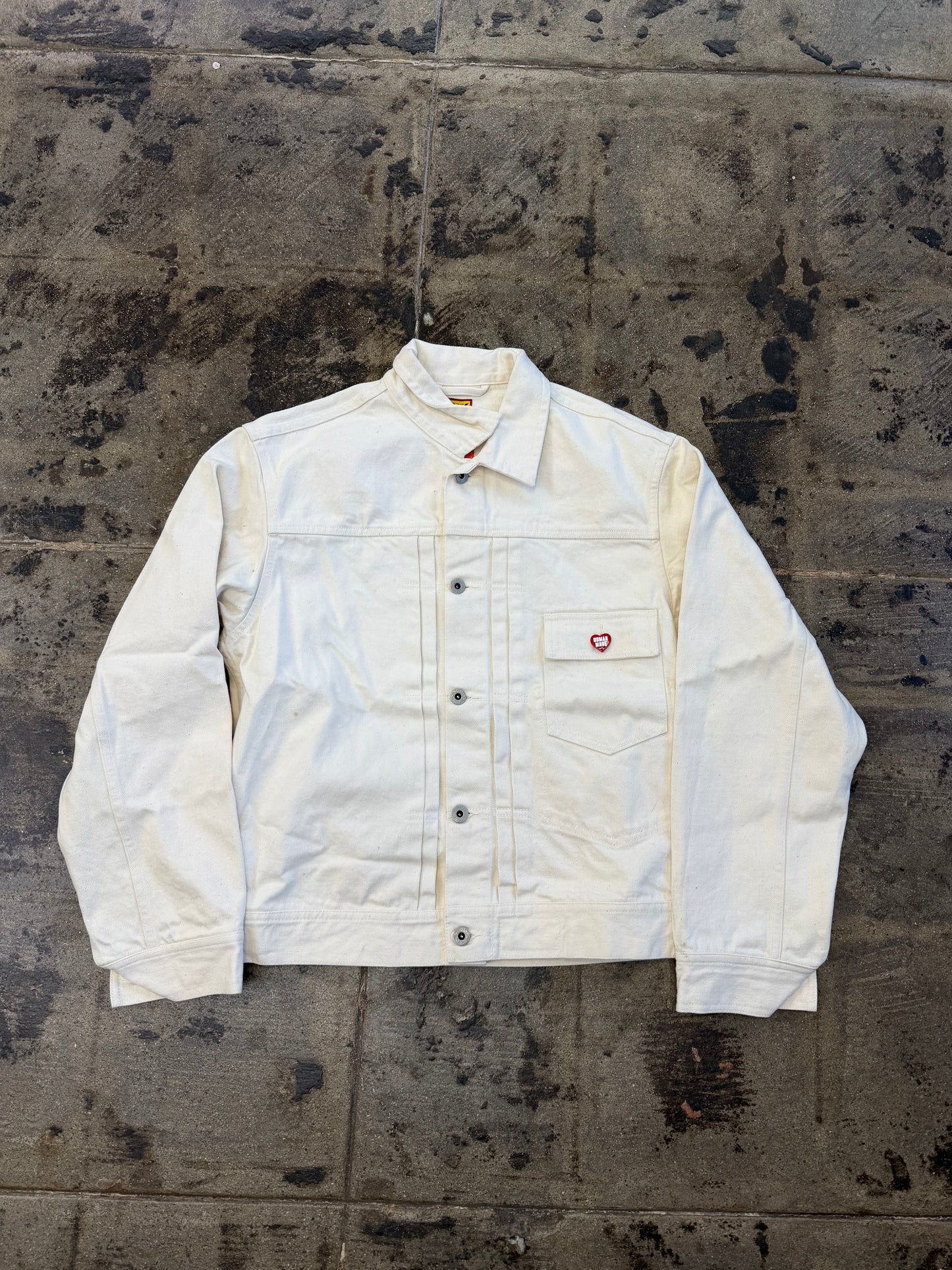 HUMAN MADE CREAM DENIM WORK JACKET