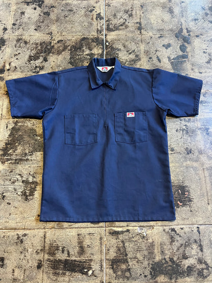 NAVY BLUE BEN DAVIS 1/2 ZIP SHIRT