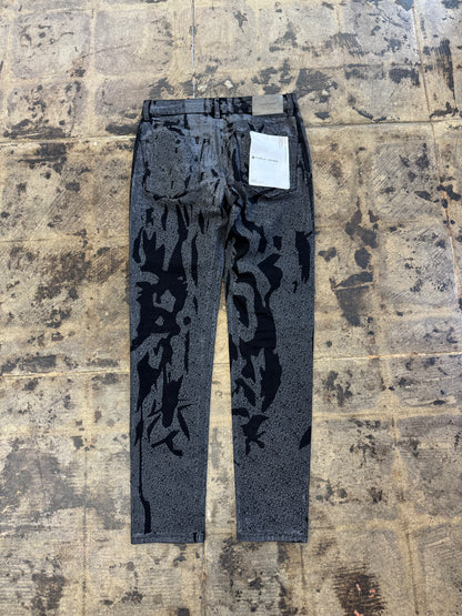 PURPLE BRAND BLACK CRACKING JEANS