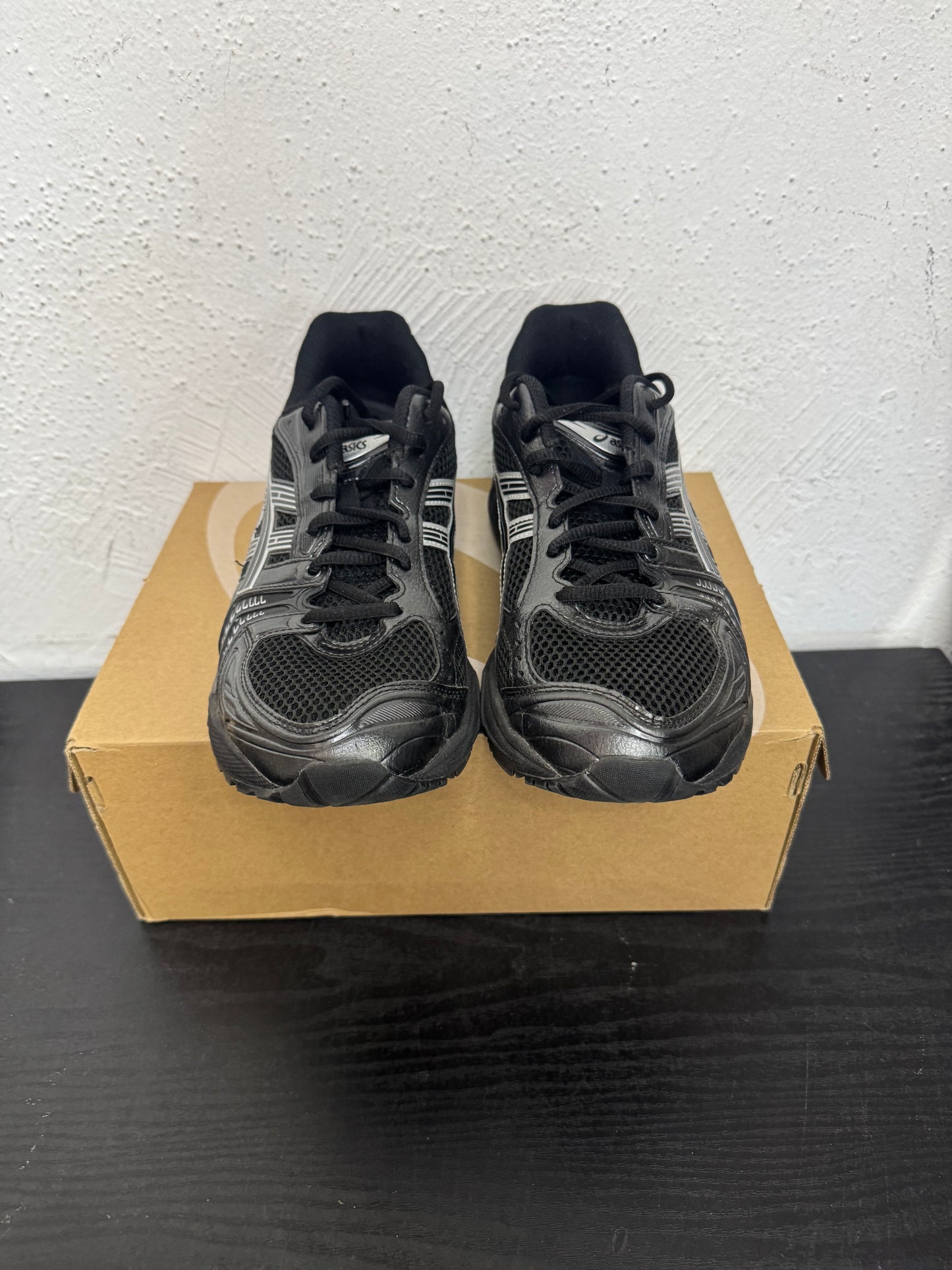 ASICS GEL KAYANO BLACK/PURE SILVER (USED)