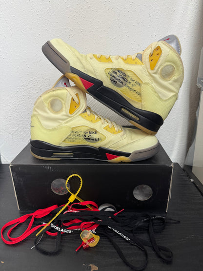 JORDAN 5 OFF WHITE SAIL (USED)
