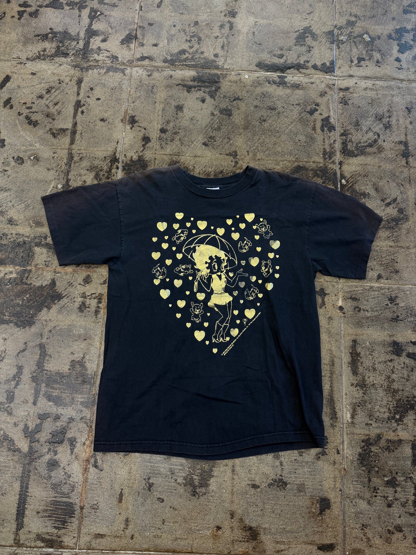 BETTY VNTG BLK/GOLD TEE
