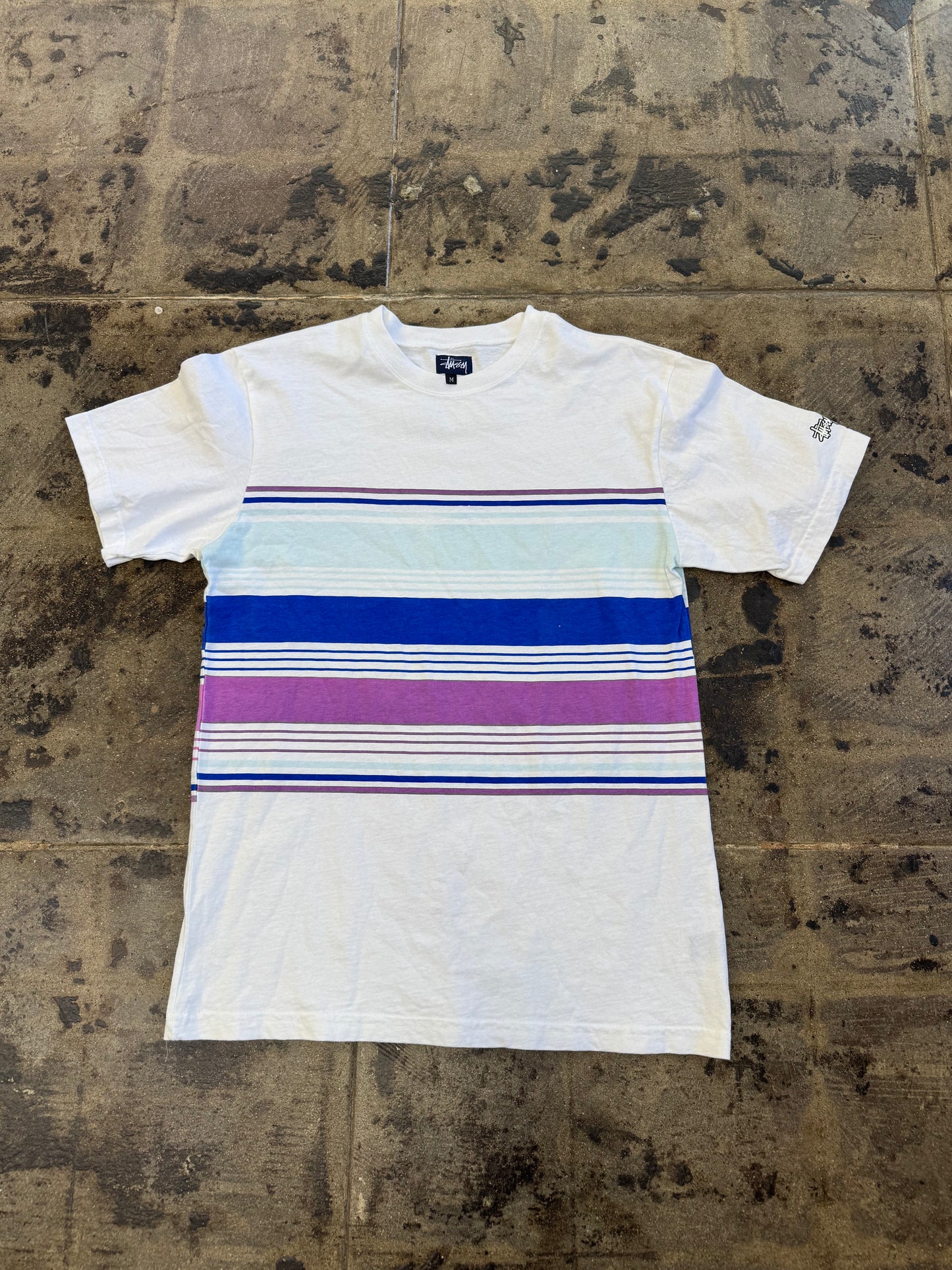 90'S STUSSY STRIPE TEE (USED)