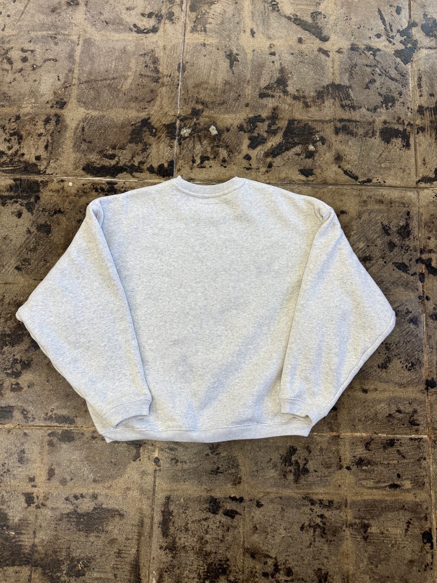 STUSSY HEATHER GREY STUSSY STATE CREWNECK (USED)
