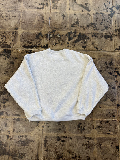 STUSSY HEATHER GREY STUSSY STATE CREWNECK (USED)