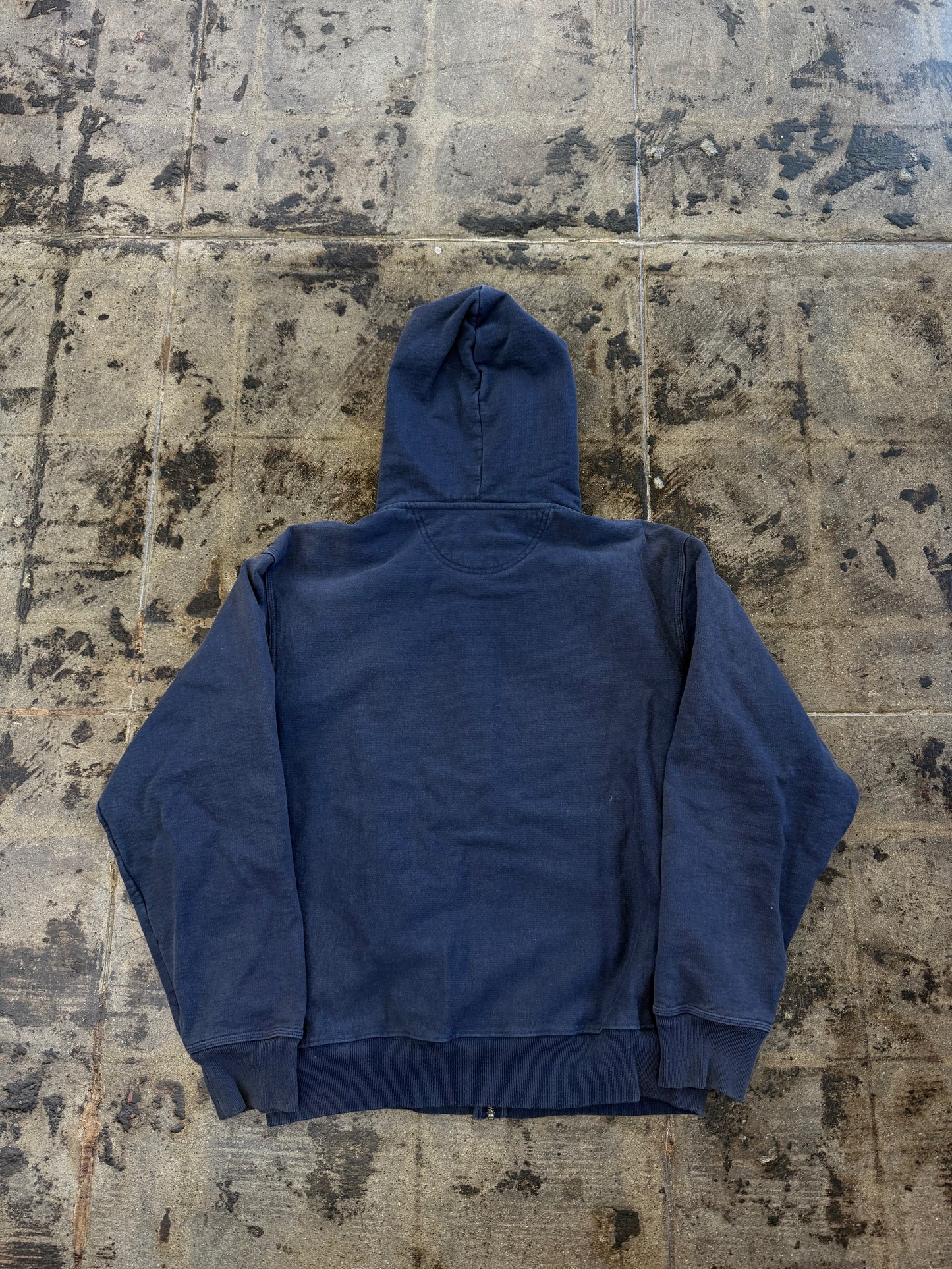 STUSSY SMALL SCRIPT ZIP UP NAVY
