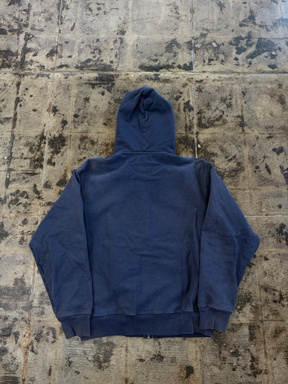 STUSSY SMALL SCRIPT ZIP UP NAVY