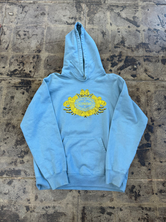 SUPREME LOVE OR HATE DUSTY BLUE HOODIE (USED)