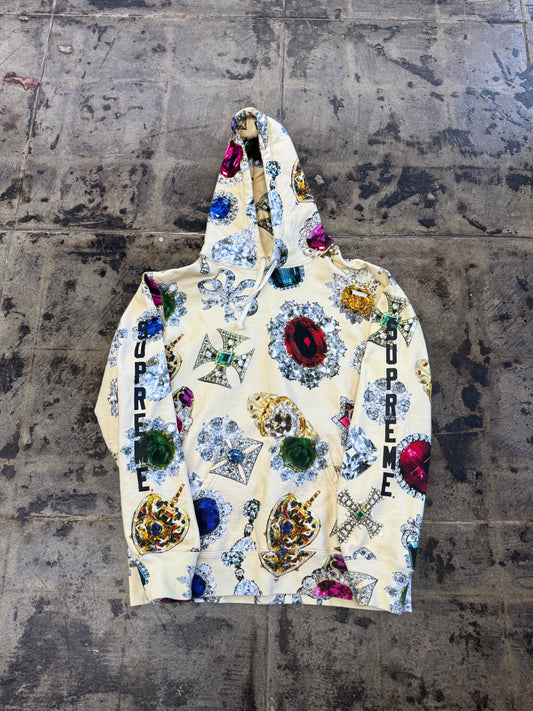SUPREME CREAM JEWELS HOODIE (USED)