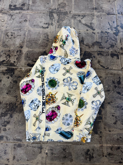 SUPREME CREAM JEWELS HOODIE (USED)