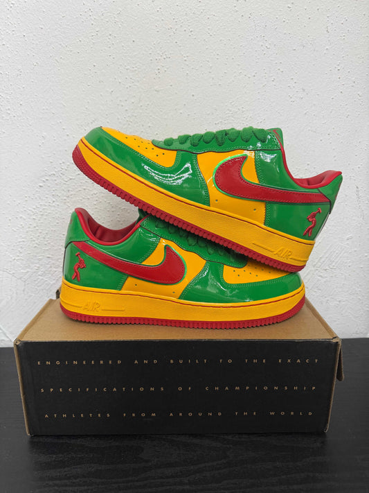 NIKE AIR FORCE 1 LIL YACHTY CONCRETE BOYS LUCKY GREEN (USED)