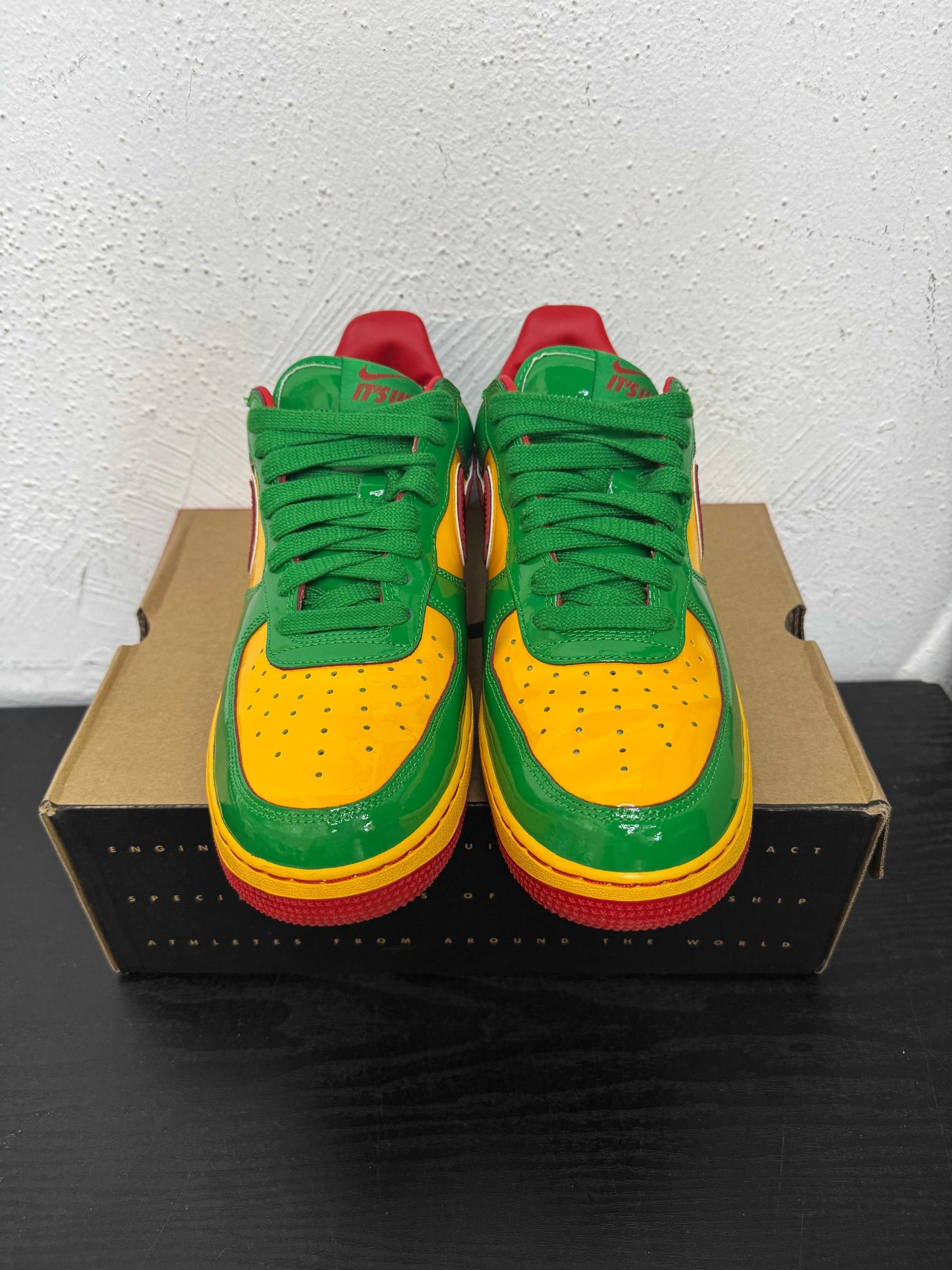 NIKE AIR FORCE 1 LIL YACHTY CONCRETE BOYS LUCKY GREEN (USED)